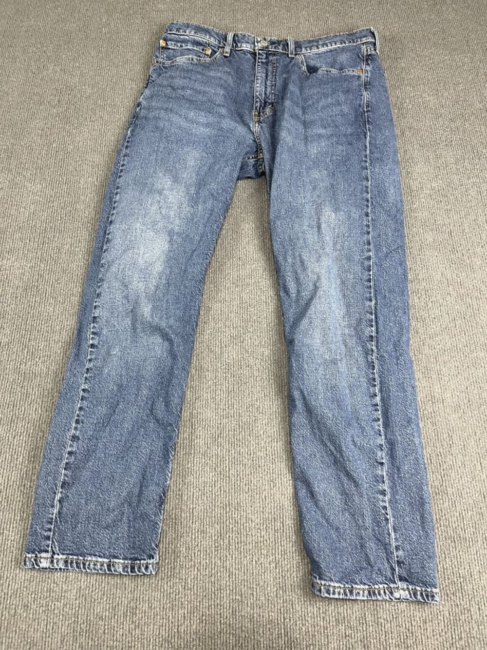 Levi's 505 Mens Straight Fit Jeans W35 L30 Mid Blue
